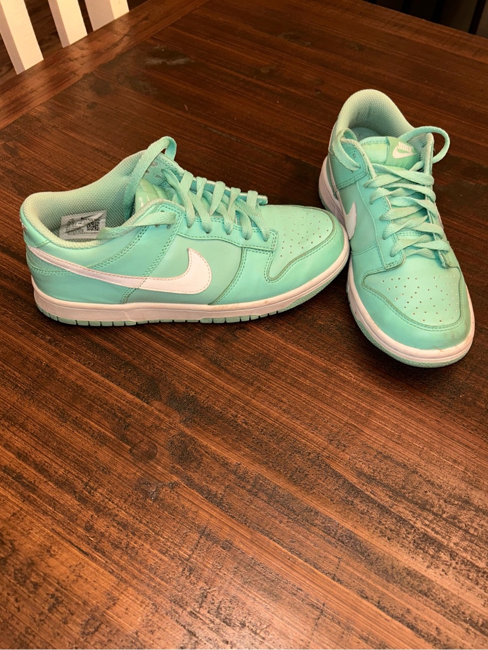 Nike Low-Top Sneakers in Aqua with White Swoosh